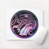 Celtic Dragon Round Mousepad (Mit Mouse)