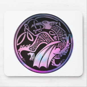 Celtic Dragon Round Mousepad