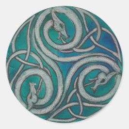 Celtic Dragon Triskele Sticker