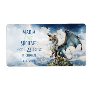 Celtic Dragon Wedding Small Wine Flasche
