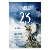 Celtic Dragon Wedding Tischnummer Card (Vorderseite)