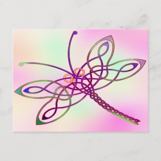 Celtic Dragonfly Light Postkarte (Vorderseite)