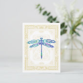 Celtic Dragonfly Postkarte (Stehend Vorderseite)