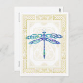 Celtic Dragonfly Postkarte (Vorne/Hinten)