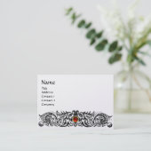 CELTIC DRAGONS MONOGRAM platinmetallisch, silber Visitenkarte (Stehend Vorderseite)