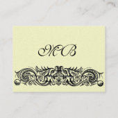 CELTIC DRAGONS MONOGRAM platinmetallisch, silber Visitenkarte (Rückseite)