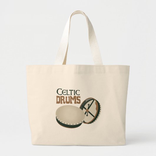 Celtic Drums Jumbo Stoffbeutel (Vorne)