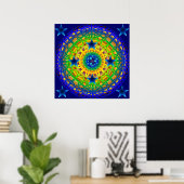 Celtic Earth Orb Midnight Print Poster (Heimbüro)