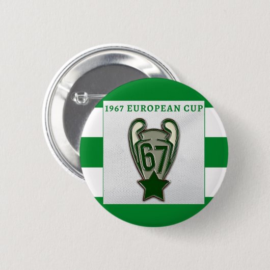 CELTIC ECW 67 BUTTON ABZEICHEN TROPHY DESIGN (Vorne & Hinten)