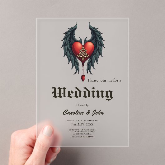 Celtic elegance with a heart and wings. acryleinladungen (Insitu (Handheld))