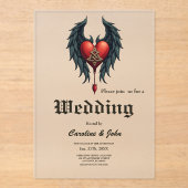 Celtic elegance with a heart and wings. acryleinladungen (Vorderseite)