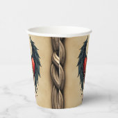 Celtic elegance with a heart and wings. pappbecher (Rechts)