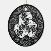 Celtic Epona Knoten mit Pferden Keramik Ornament (Links)