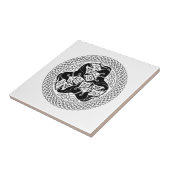 Celtic Epona Knoten-Ring mit Pferden Fliese (Seite)