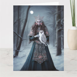 Celtic Fantasy Yuletide Goddess Grußkarte Karte