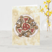 Celtic Ferret Triskel Karte (Gelbe Blume)