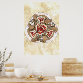Celtic Ferret Triskel Poster (Küche)