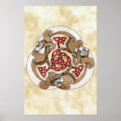 Celtic Ferret Triskel Poster (Vorne)