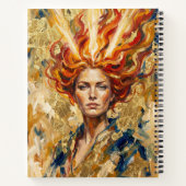 Celtic Fire Goddess Brigid Gold Leaf Fantasy Art Notizblock (Rückseite)