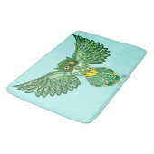 Celtic Flight Owl Green Badematte (Schrägansicht)