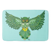 Celtic Flight Owl Green Badematte (Vorderseite)
