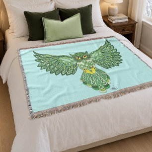 Celtic Flight Owl Green Decke