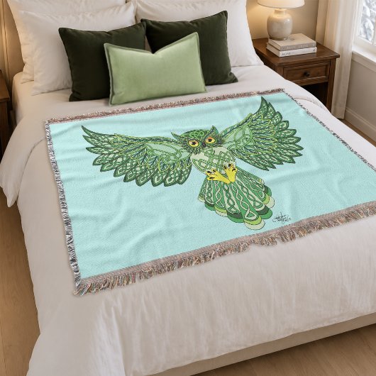 Celtic Flight Owl Green Decke