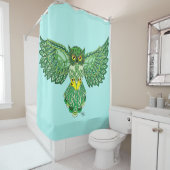 Celtic Flight Owl Green Duschvorhang (Beispiel)