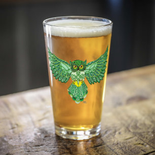 Celtic Flight Owl Green Glas