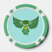 Celtic Flight Owl Green Pokerchips (Rückseite)