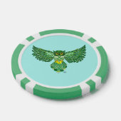 Celtic Flight Owl Green Pokerchips (Einzeln)