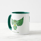 Celtic Flight Owl Green Tasse (Vorderseite Links)