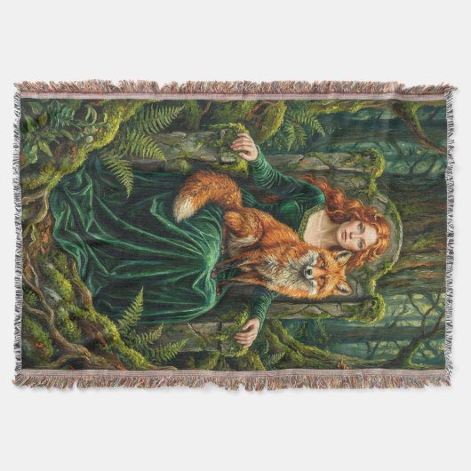 Celtic Forest Queen Red Fox Witch Fantasy Art ( Decke (Vorderseite)