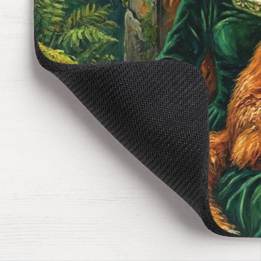 Celtic Forest Queen Red Fox Witch Fantasy Art ( Mousepad (Ecke)