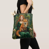 Celtic Forest Queen Red Fox Witch Fantasy Art ( Tasche (Von Nahem)