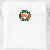 Celtic Fox Runder Aufkleber (Tasche)