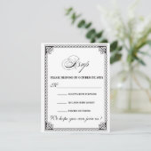 Celtic Frame Wedding RSVP Card Karte (Stehend Vorderseite)