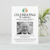 Celtic Funeral | Feiern zum Foto des Lebens Einladung (Stehend Vorderseite)