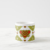Celtic/Gadhlig heart Scotland Red Rampant Lion 2 Espressotasse (Vorderseite)