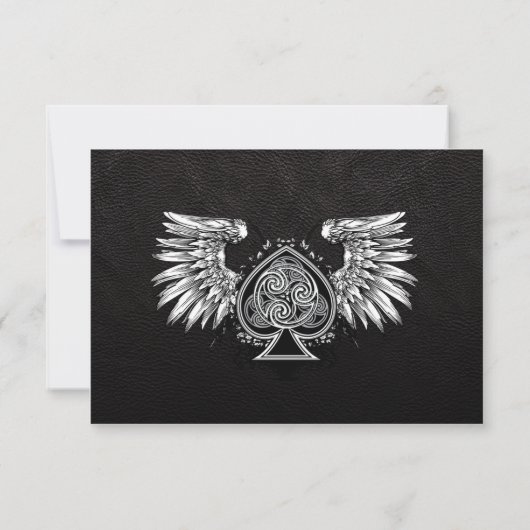 Celtic Gaelic Knot Wedding RSVP Card (Rückseite)