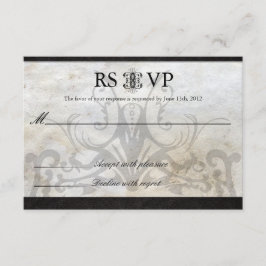 Celtic Gaelic Knot Wedding RSVP Card Karte