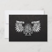 Celtic Gaelic Knot Wedding RSVP Card Karte (Rückseite)