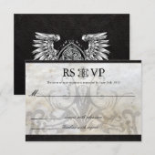 Celtic Gaelic Knot Wedding RSVP Card Karte (Vorne/Hinten)