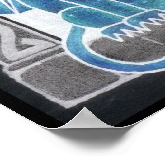 Celtic Gargoyle Negativdruck Poster (Ecke)