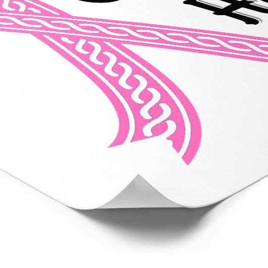 Celtic gibt nie auf die Hoffnung auf Brustkrebs au Poster (Ecke)