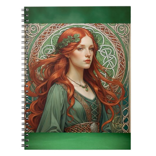 Celtic Girl 3 Spiral Notebook Notizblock (Vorderseite)