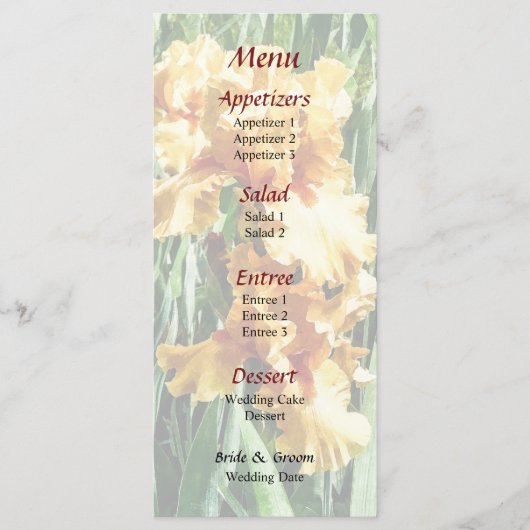 Celtic Glory Irish Wedding Menu Menükarte (Vorderseite)