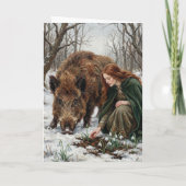 Celtic Goddess & Wild Boar Karte (Rückseite)