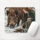 Celtic Goddess & Wild Boar Mousepad (Mit Mouse)