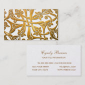 Celtic Gold Pattern Business Card Visitenkarte (Vorne/Hinten)